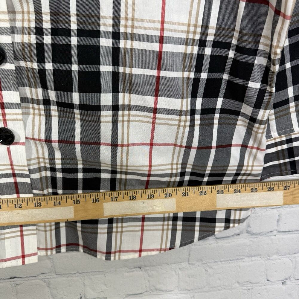 Foxcroft Wrinkle Free Plaid Button Up Blouse Women Plus 18W Long Sleeve Shirt - Picture 9 of 12